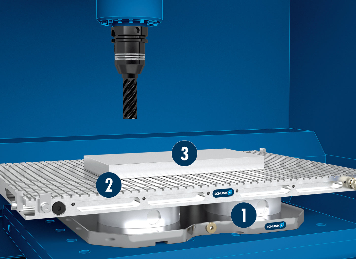 SCHUNK Planos Vacuum table 400mm X300 mmX 28 mm (WITH FRICTION ISLANDS)