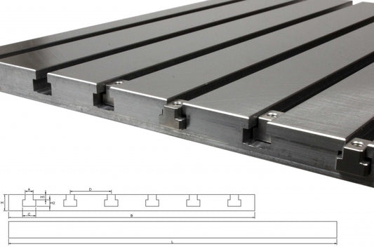 Finely Milled Steel T-slot plate 10050