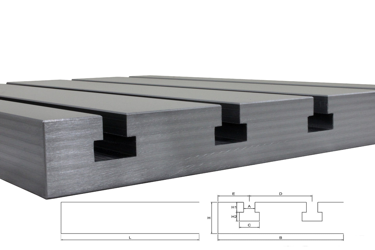 Big Block Steel T-slot plate 2020